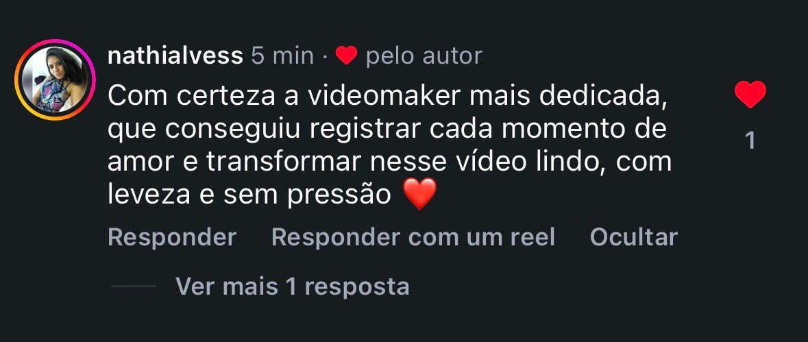 Print de comentário de @nathialvess sobre o trabalho da Emily